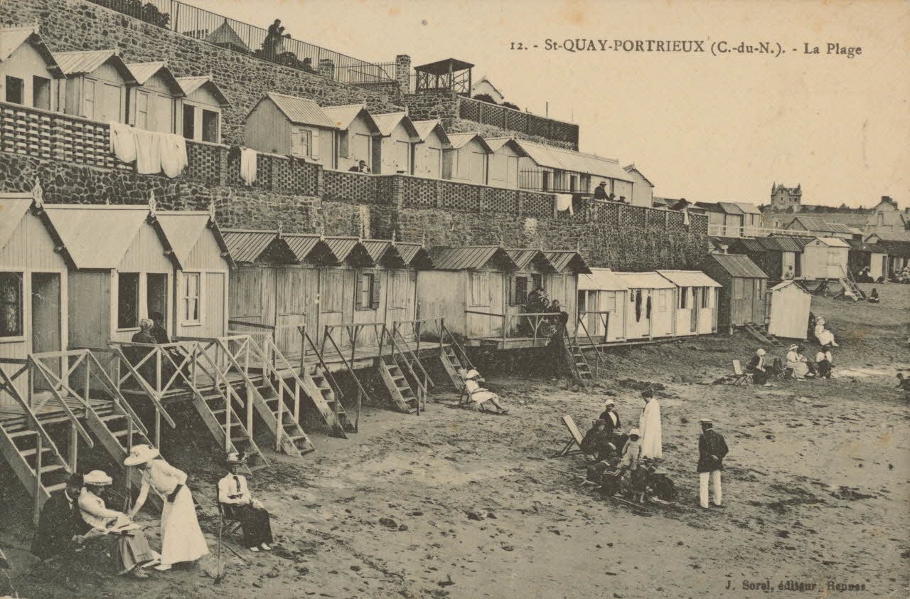 carte postale LA PLAGE Côtes-d'Armor 1915 014349 Photo
