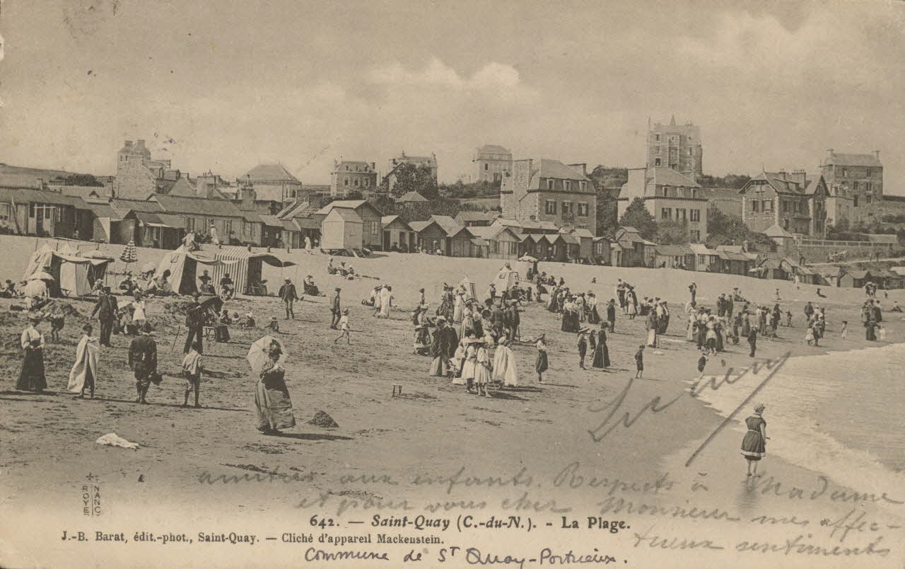 carte postale LA PLAGE Côtes-d'Armor 1907 014350 Photo