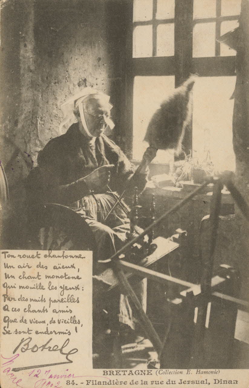 carte postale FILANDIERE RUE DU JERSUAL Côtes-d'Armor 1902 014359 Photo