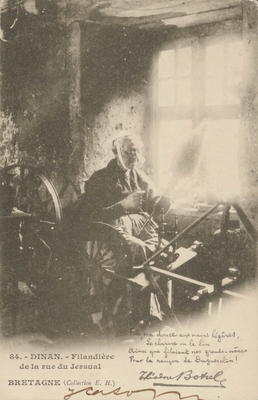 carte postale FILANDIERE RUE DU JERSUAL Côtes-d'Armor 1901 014361 Photo