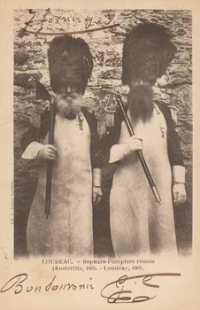 carte postale SAPEURS POMPIERS REUNIS Côtes-d'Armor 1903 014365 Photo