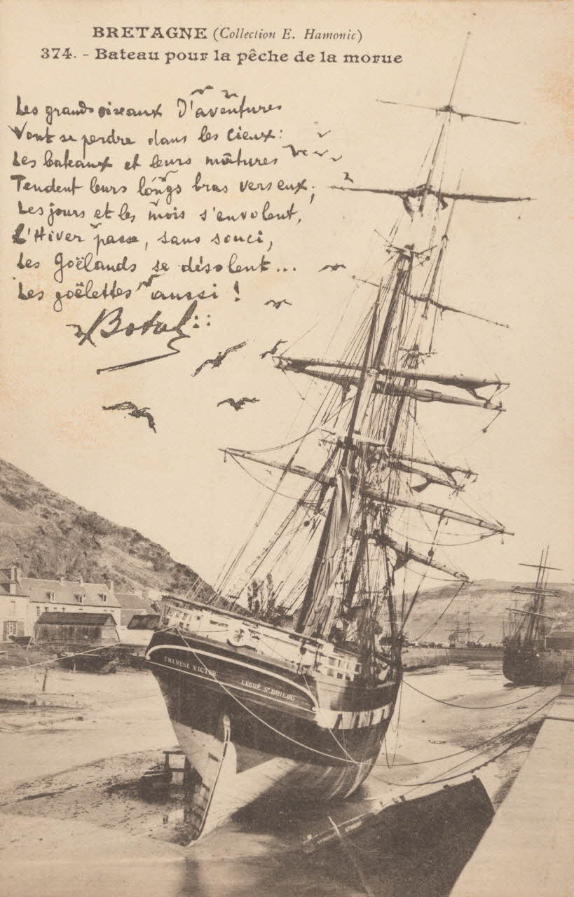carte postale BATEAU POUR LA PECHE DE LA MORUE 1903 014369 Photo