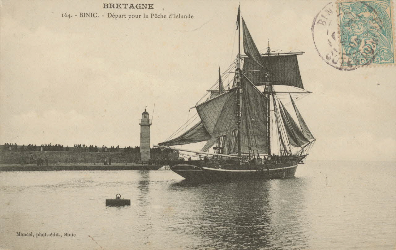 carte postale DEPART POUR LA PECHE D'ISLANDE Côtes-d'Armor 1905 014371 Photo