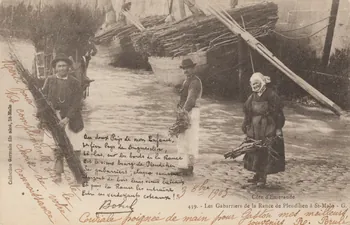carte postale LES GABARRIERS DE LA RANCE Côtes-d'Armor 1903 014399 Photo