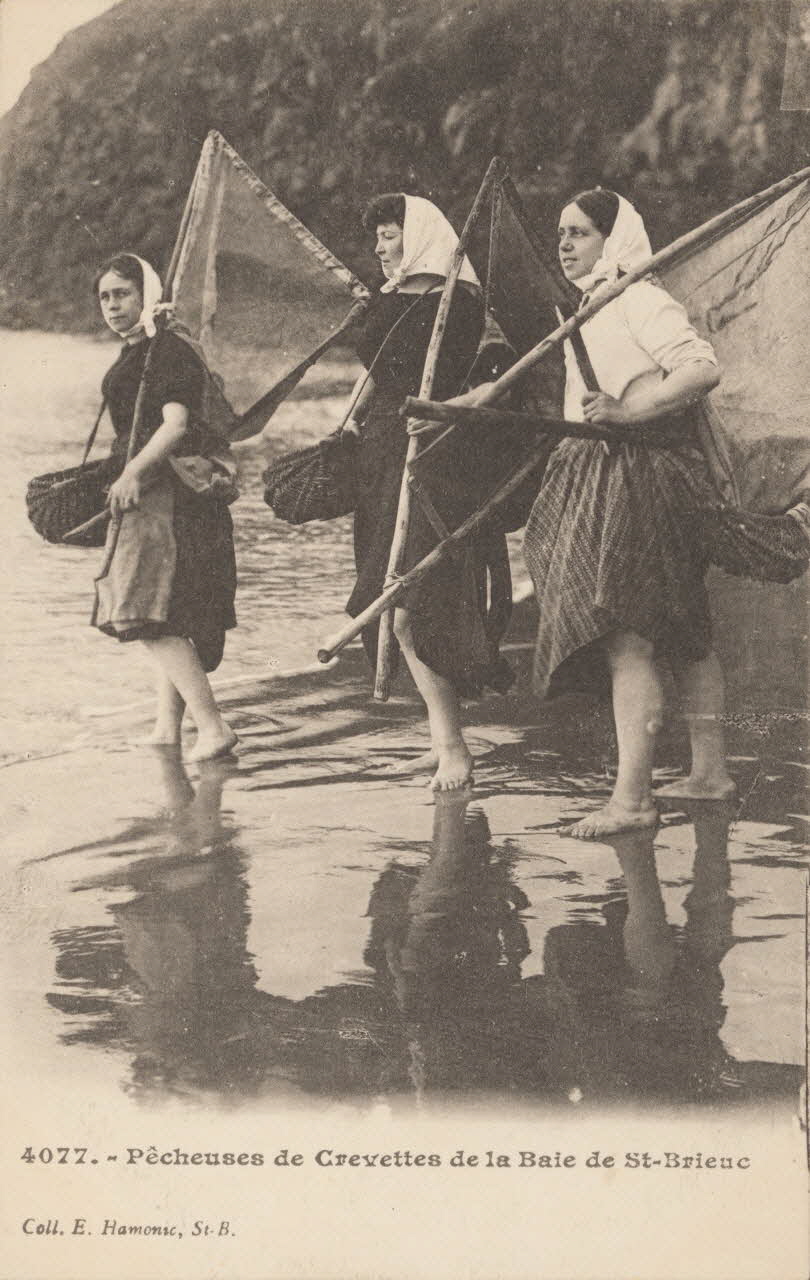 carte postale PECHEUSES DE CREVETTES Côtes-d'Armor 1903-1920 014402 Photo