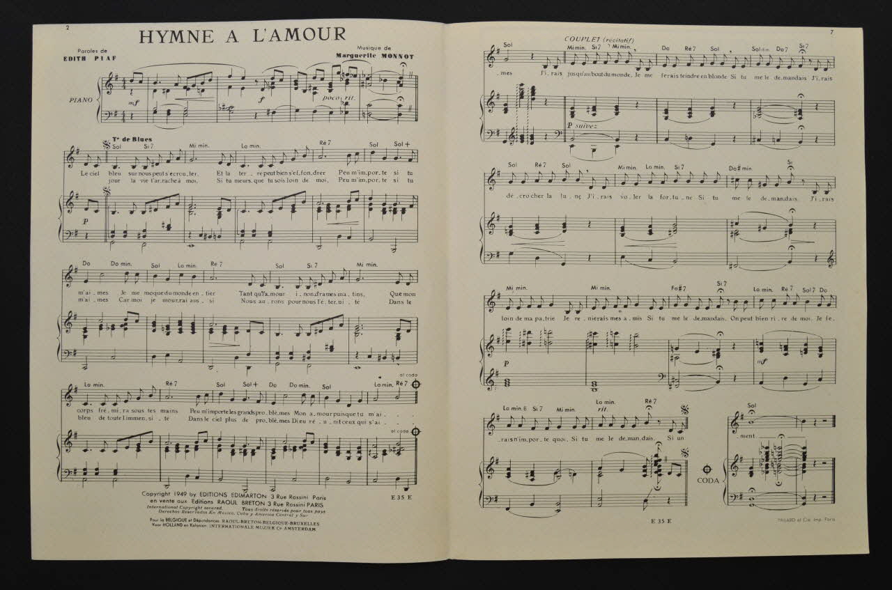 chanson petit format 1969.88.230 Photo Mucem