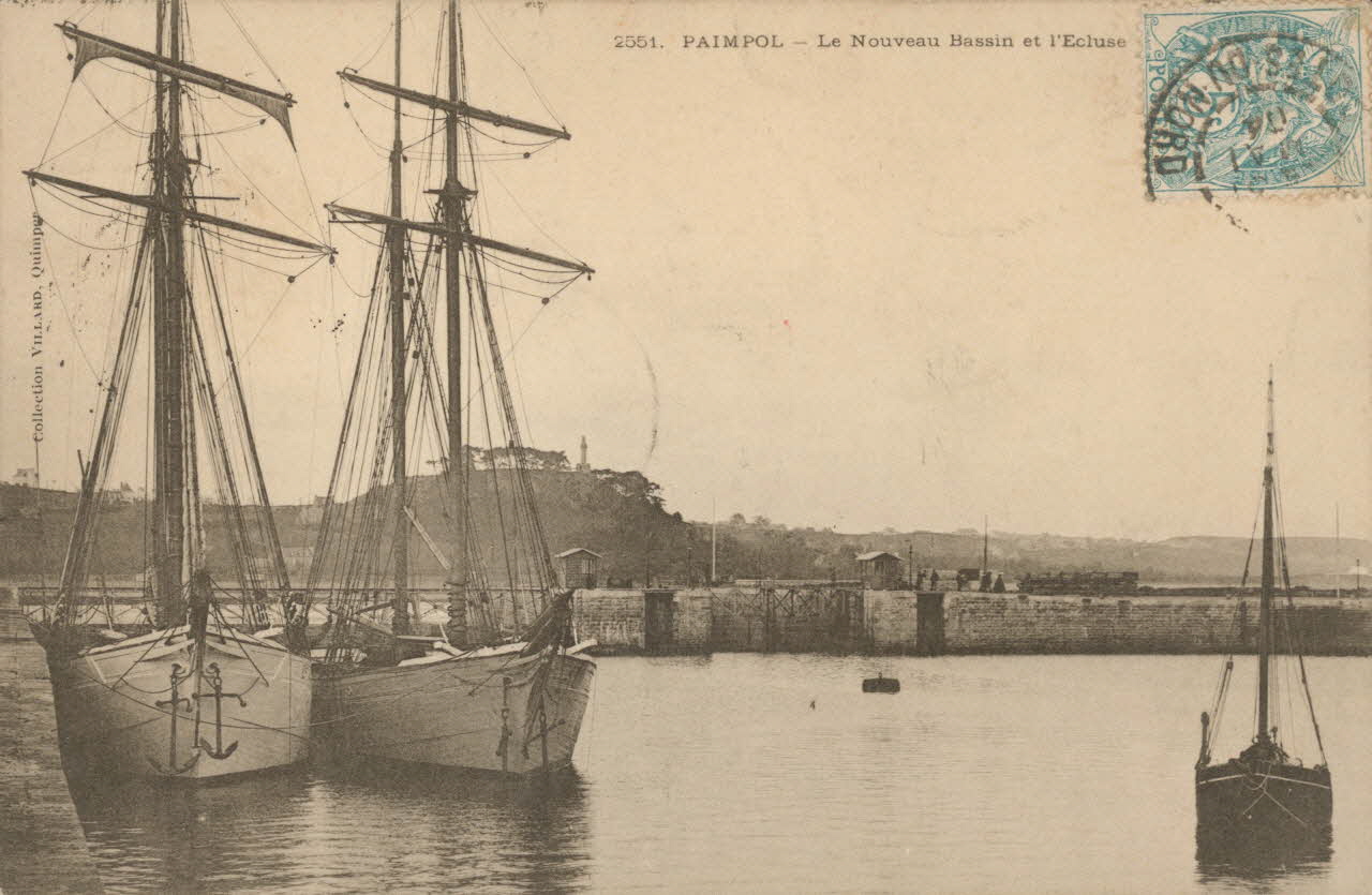 carte postale LE NOUVEAU BASSIN ET L'ECLUSE Côtes-d'Armor 1904 014799 Photo