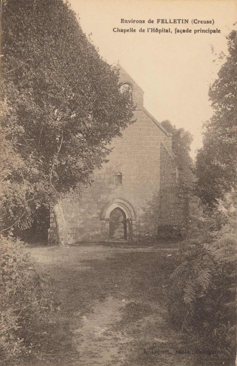 carte postale CHAPELLE DE L'HOPITAL, FACADE PRINCIPALE Creuse 1903-1920 014954 Photo
