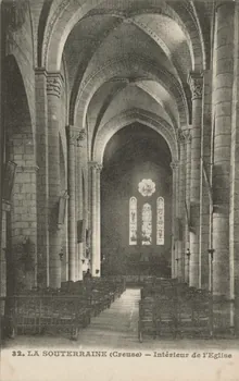 carte postale INTERIEUR DE L'EGLISE Creuse 1903-1920 014968 Photo