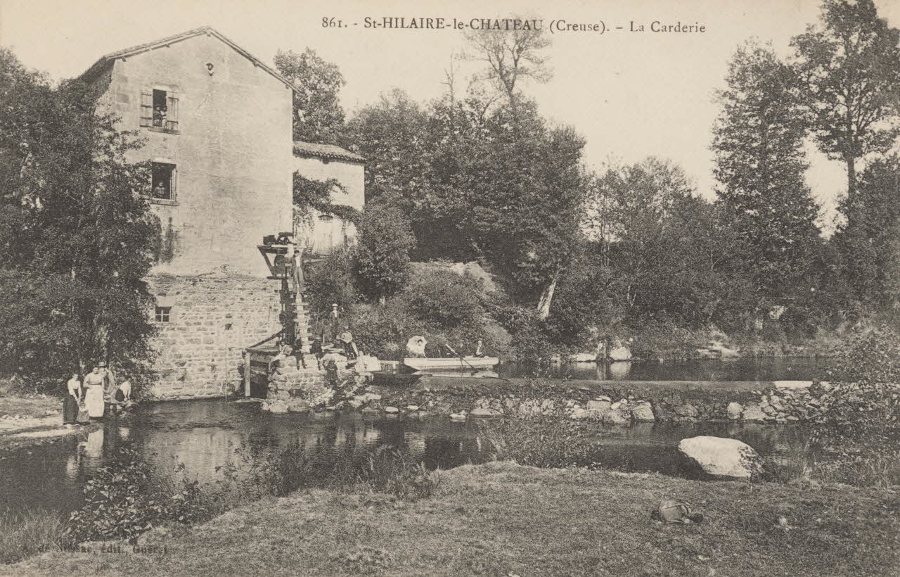 carte postale ST HILAIRE LE CHATEAU-LA CARDERIE Creuse 1903-1950 014975 Photo