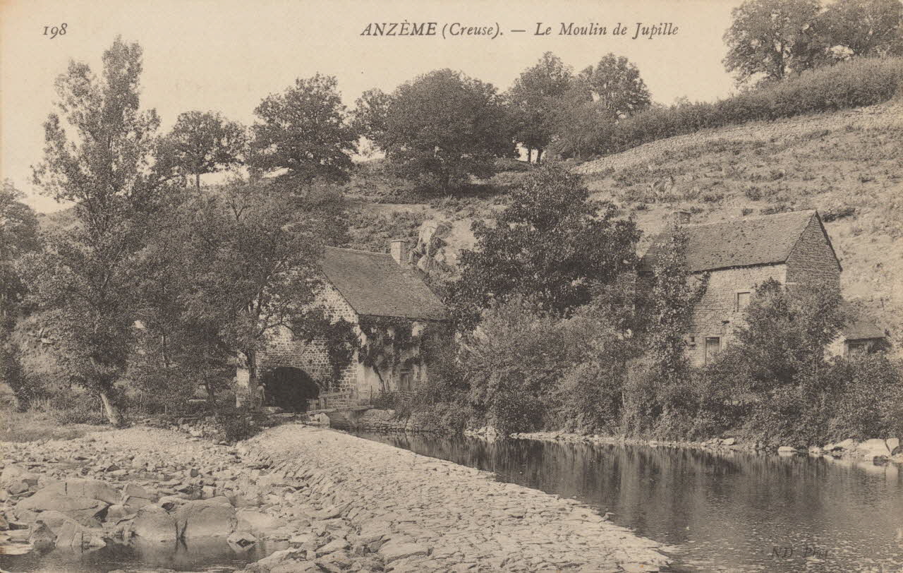 carte postale MOULIN DE JUPILLE-ANZEME Creuse 1903-1950 014979 Photo