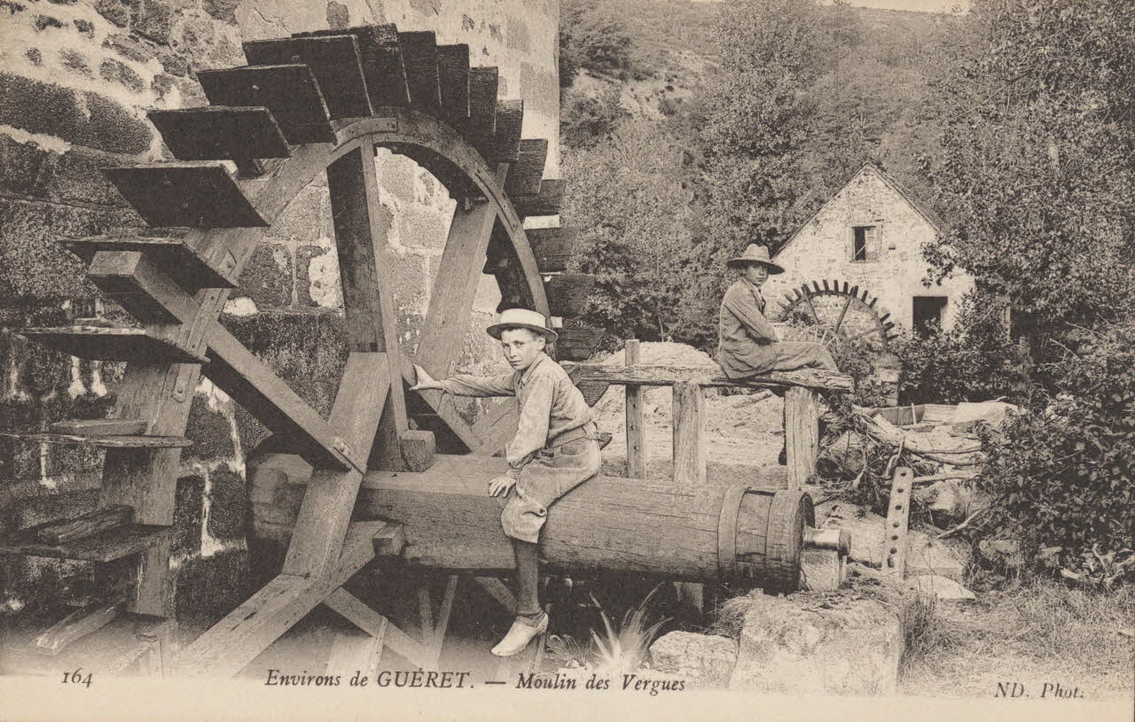 carte postale MOULIN DES VERGUES-PRES GUERET Creuse 1903-1950 014985 Photo