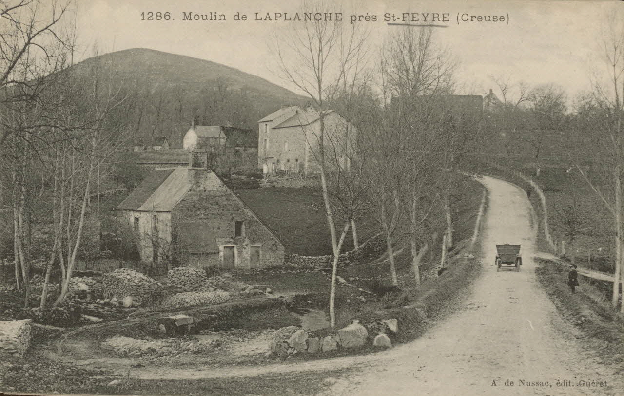 carte postale MOULIN DE LA PLANCHE PRES STE FEYR Creuse 1903-1950 014991 Photo