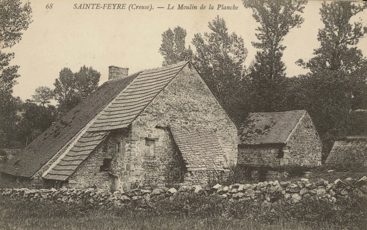 carte postale MOULIN DE LA PLANCHE STE FEYRE Creuse 1903-1950 014992 Photo