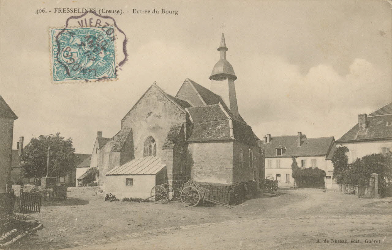 carte postale ENTREE DU BOURG Creuse 1905 014997 Photo