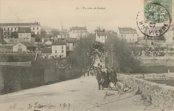 carte postale UN COIN DE GUERET Creuse 1907 015001 Photo