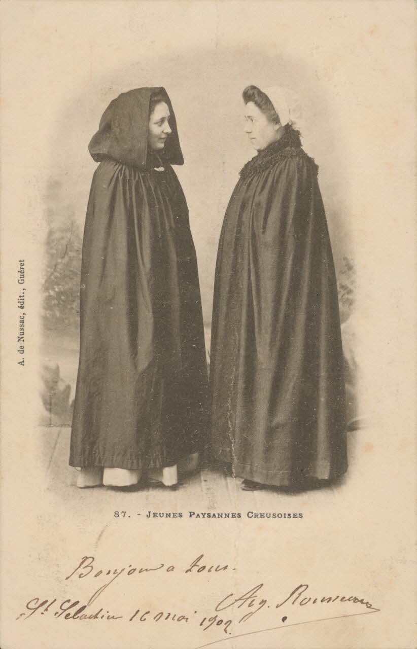 carte postale JEUNES PAYSANNES CREUSOISES 1902 015028 Photo