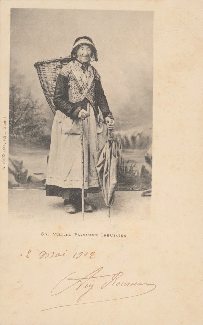 carte postale VIEILLE PAYSANNE CREUSOISE 1902 015035 Photo