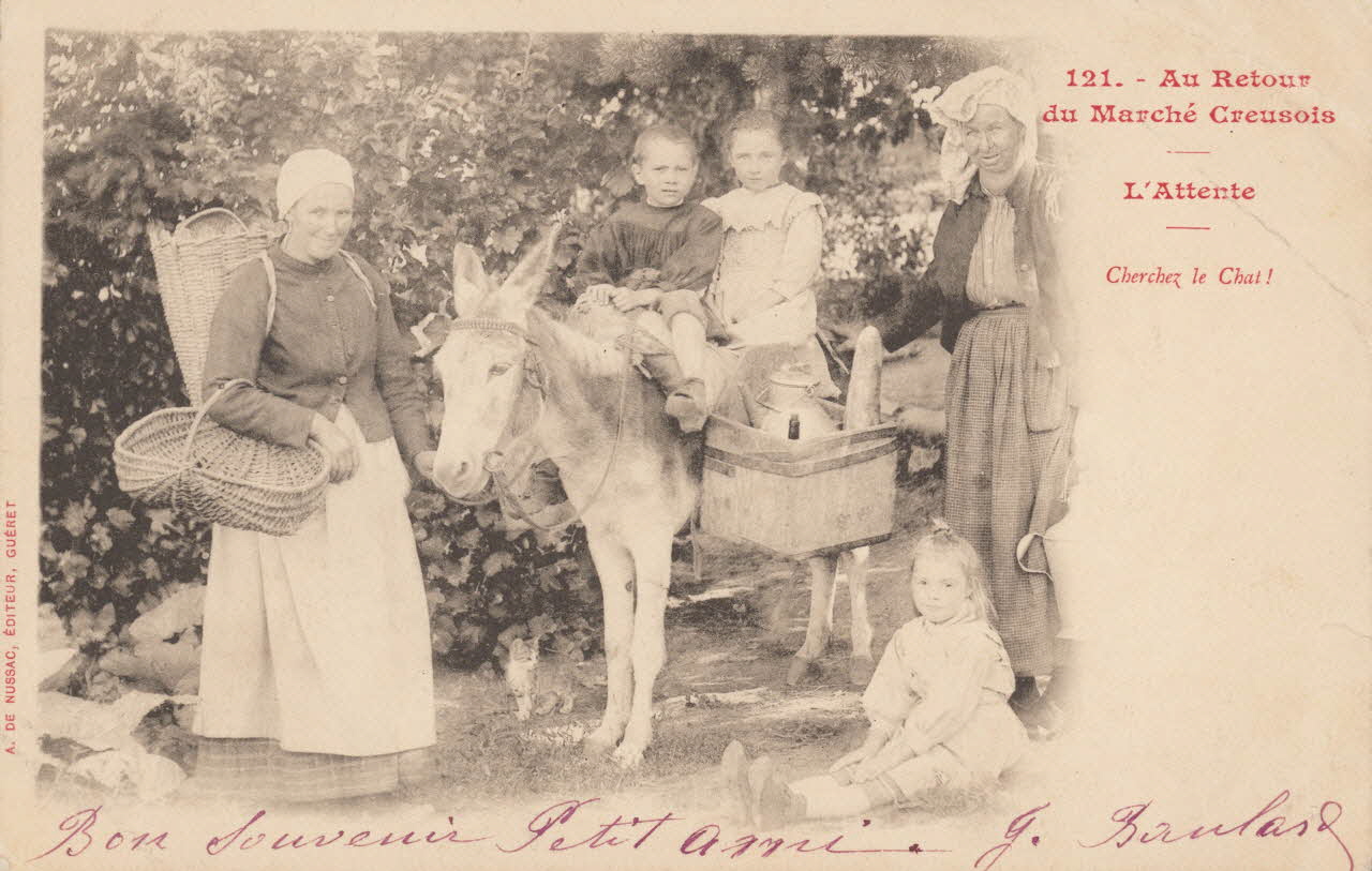 carte postale RETOUR DU MARCHE 1903 015062 Photo