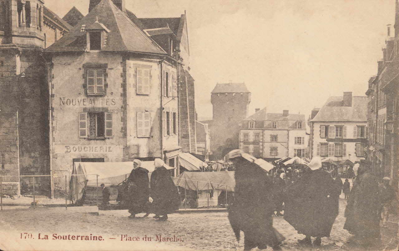 carte postale PLACE DU MARCHE Creuse 1906 015066  Photo