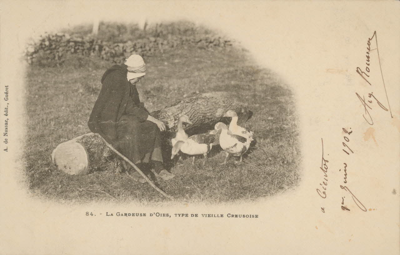 carte postale LA GARDEUSE D'OIES 1902 015072  Photo