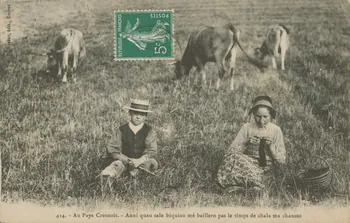 carte postale AU PAYS CREUSOIS 1908 015086  Photo
