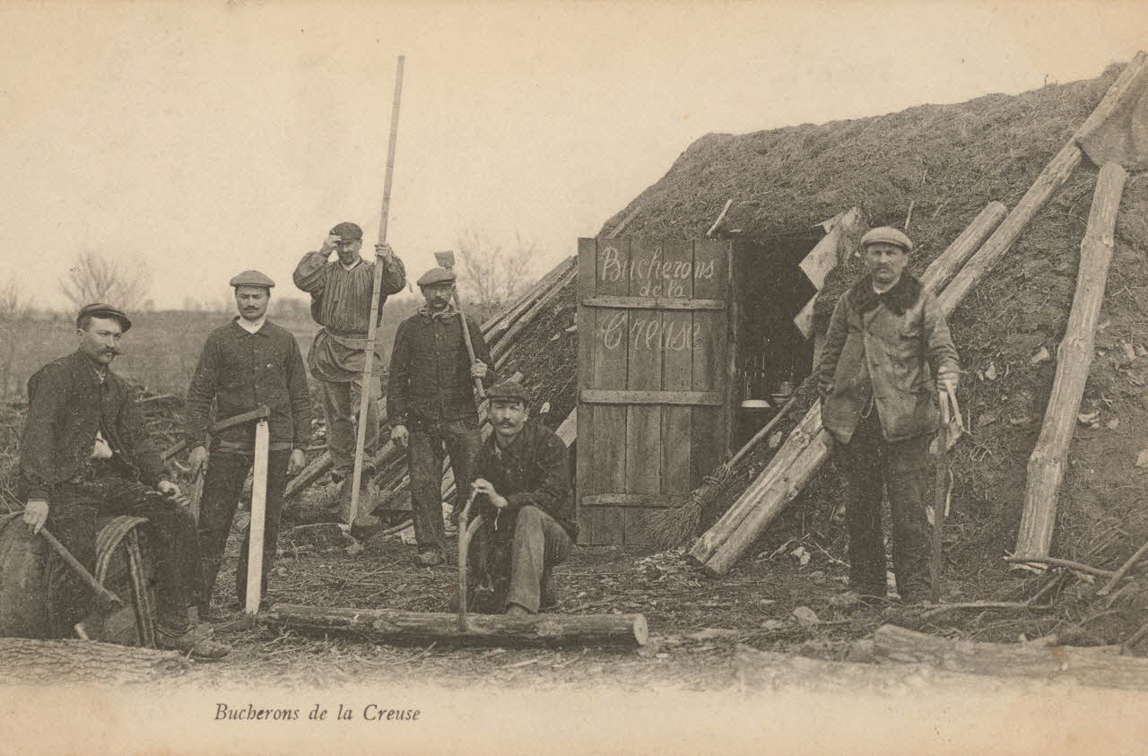 carte postale BUCHERONS DE LA CREUSE 1903-1920 015089 Photo