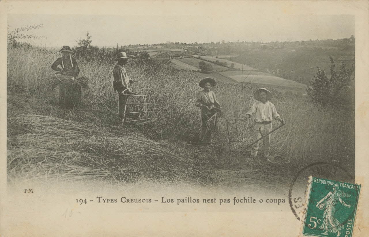 carte postale TYPES CREUSOIS 1903-1920 015094 Photo