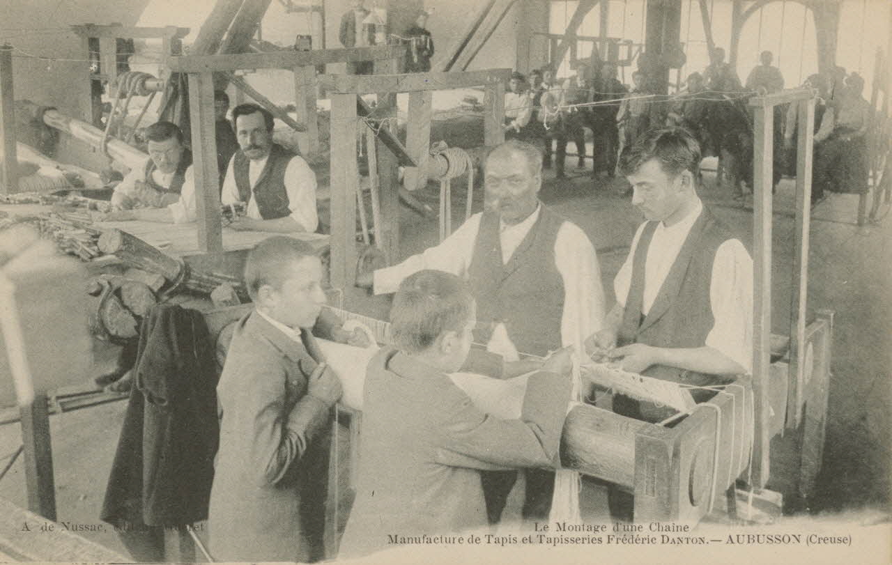 carte postale LE MONTAGE D'UNE CHAINE Creuse 1903-1920 015121 Photo