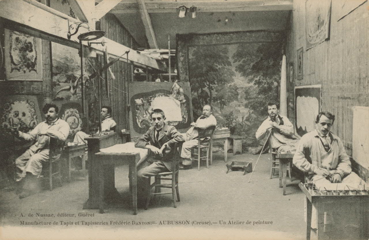 carte postale UN ATELIER DE PEINTURE Creuse 1903-1920 015124 Photo