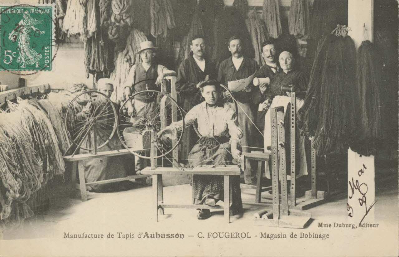 carte postale MAGASIN DE BOBINAGE Creuse 1909 015127 Photo