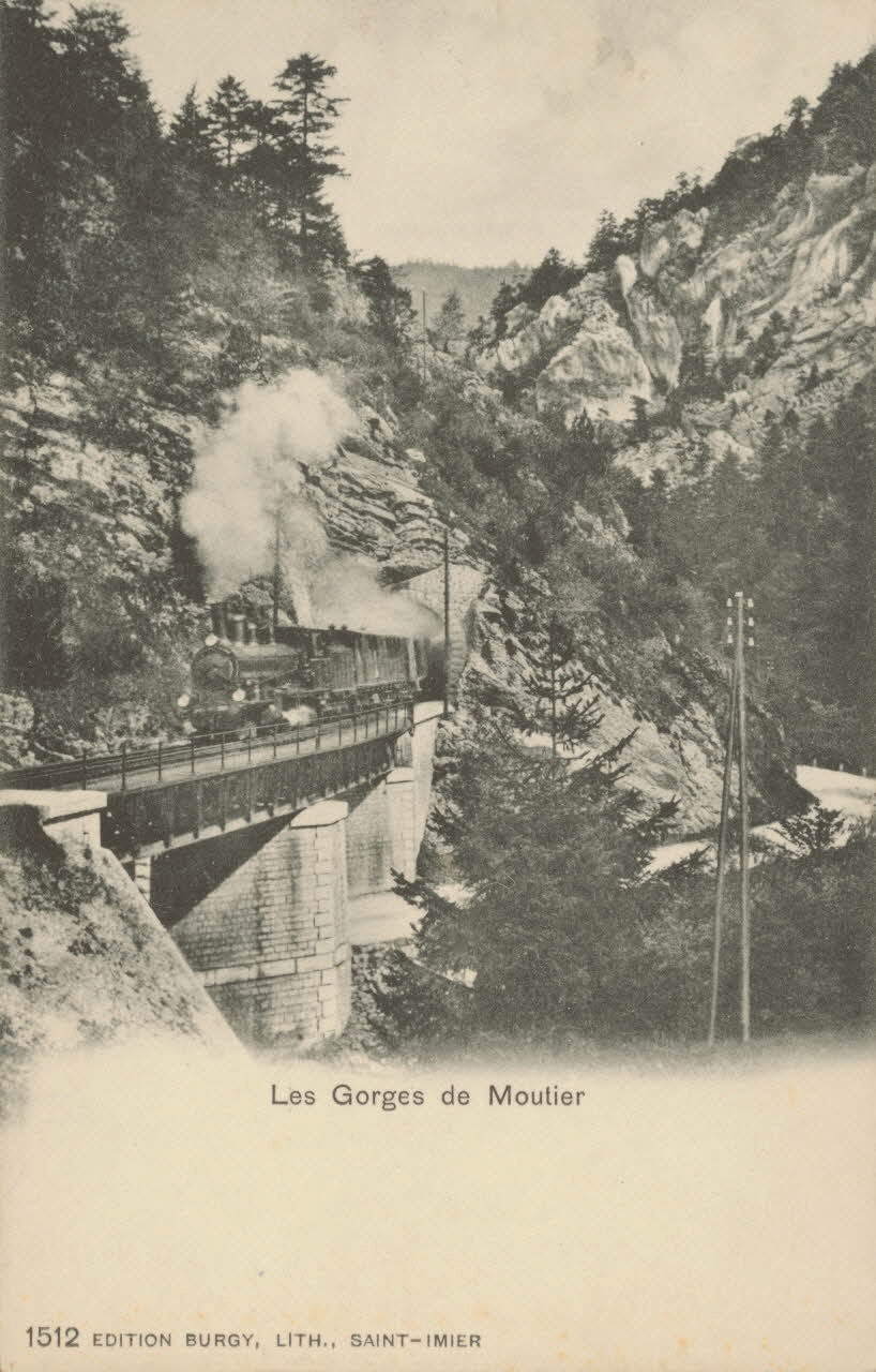 carte postale LES GORGES DE MOUTIER 1903 015186 Photo