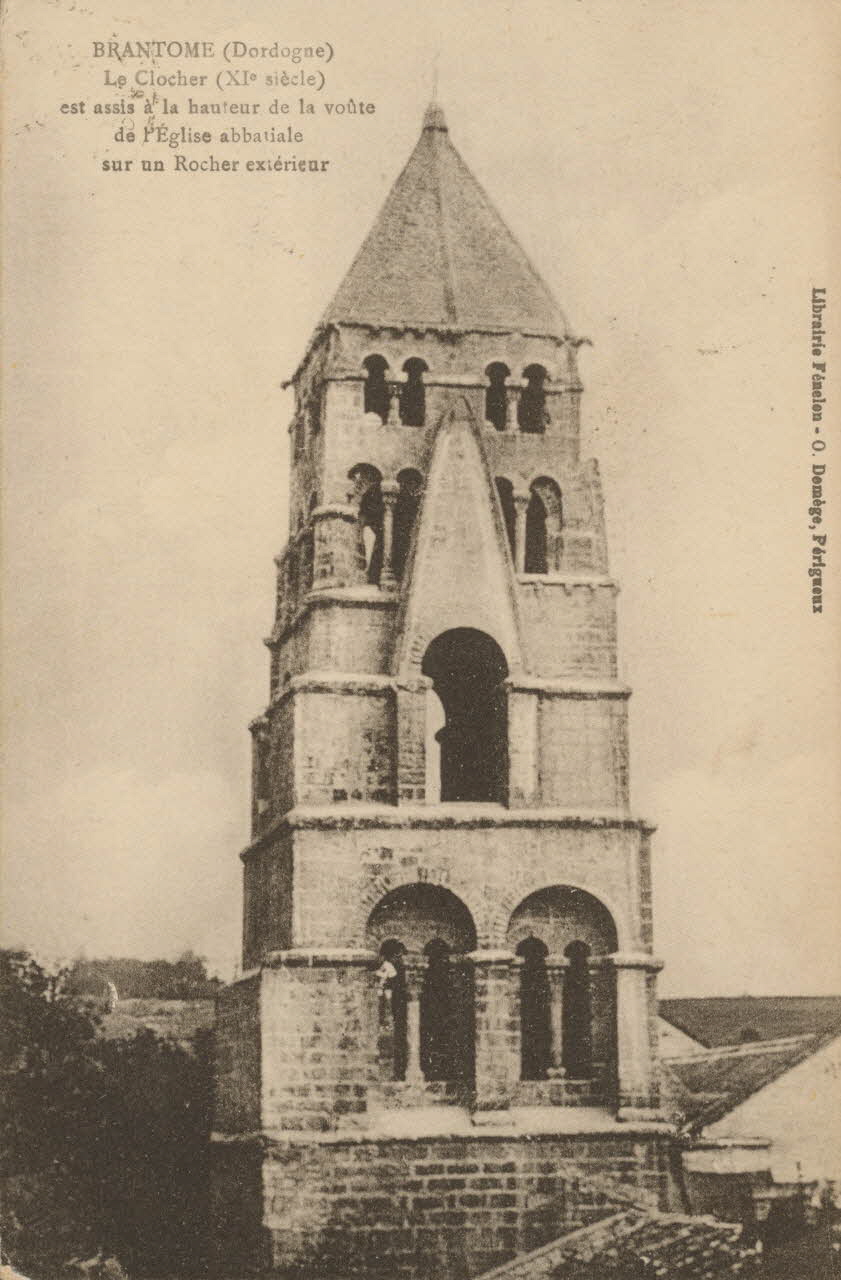 carte postale LE CLOCHER (XIe SIECLE) Dordogne 1927 015206 Photo