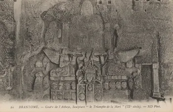 carte postale GROTTE DE L'ABBAYE "LE TRIOMPHE DE LA MORT" (IXe S) Dordogne 1903-1920 015214  Photo