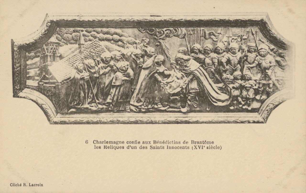 carte postale CHARLEMAGNE CONFIE LES RELIQUES DES ST INNOCENTS Dordogne 1903-1920 015217 Photo