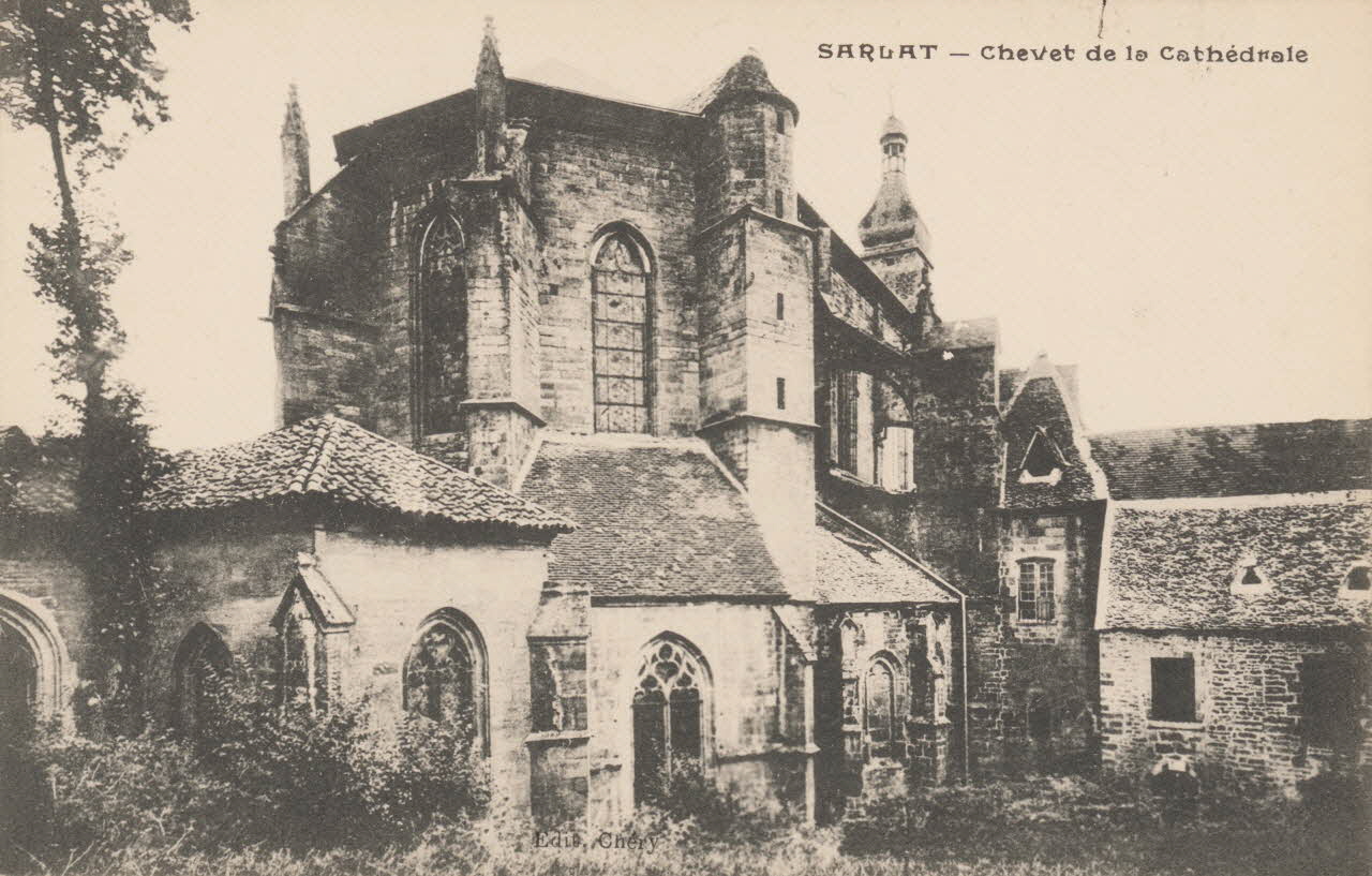 carte postale CHEVET DE LA CATHEDRALE Dordogne 1903-1920 015273 Photo