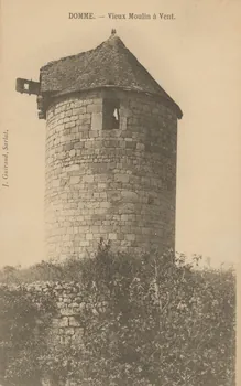 carte postale DOMME-VIEUX MOULIN A VENT Dordogne 1903-1950 015282 Photo