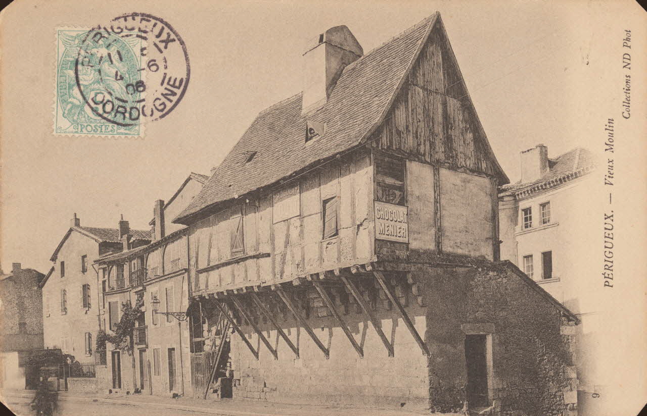 carte postale PERIGUEUX-VIEUX MOULIN Dordogne 1903-1920 015288 Photo