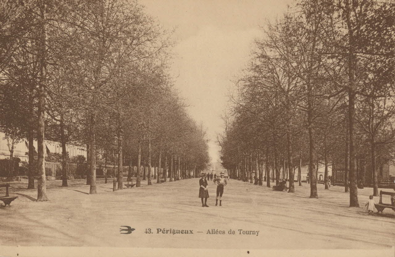 carte postale ALLEES DE TOURNY Dordogne 1903-1920 015306 Photo