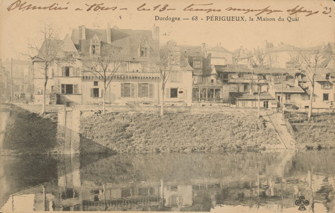 carte postale LA MAISON DU QUAI Dordogne 1905 015310 Photo