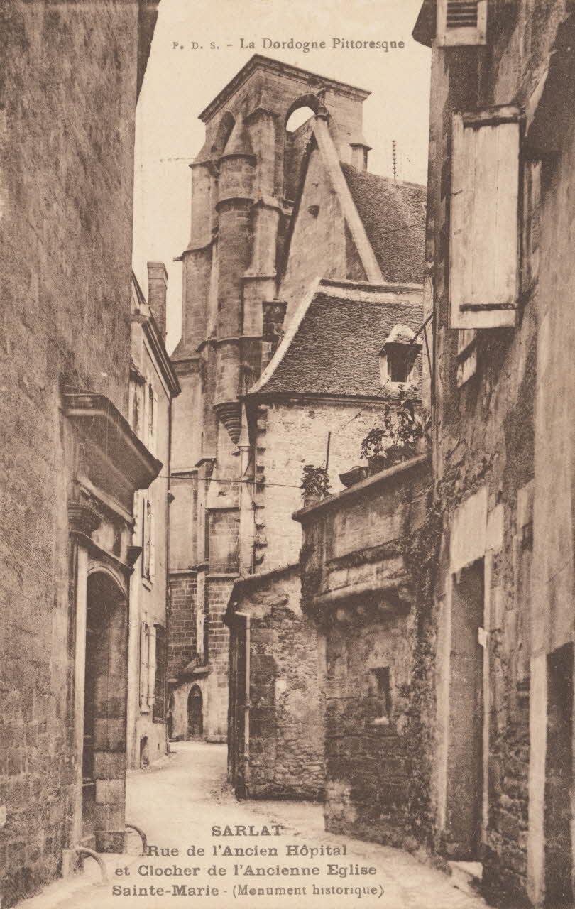 carte postale RUE DE L'ANCIEN HOPITAL Dordogne 1903-1920 015325 Photo