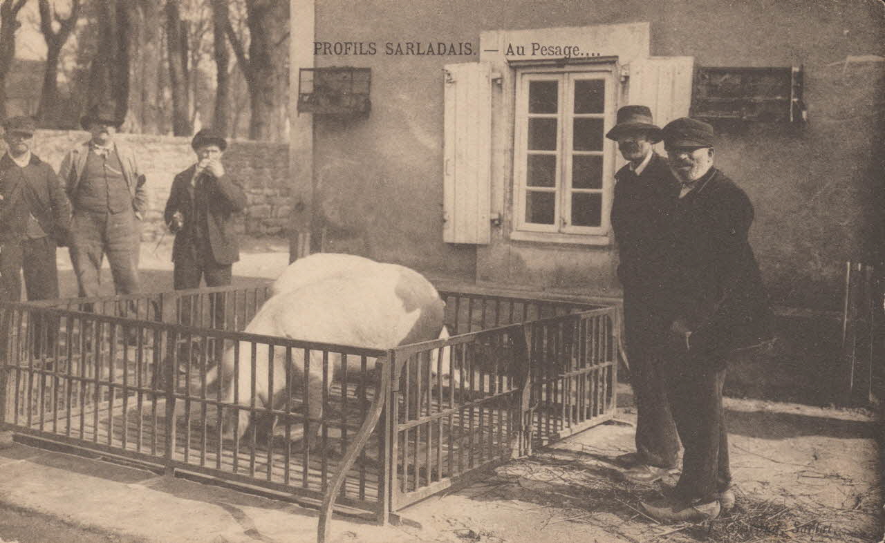 carte postale AU PESAGE Dordogne 1903-1920 015343 Photo