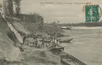 carte postale BERGERAC. PREPARATION DES FILETS Dordogne 1908 015355 Photo