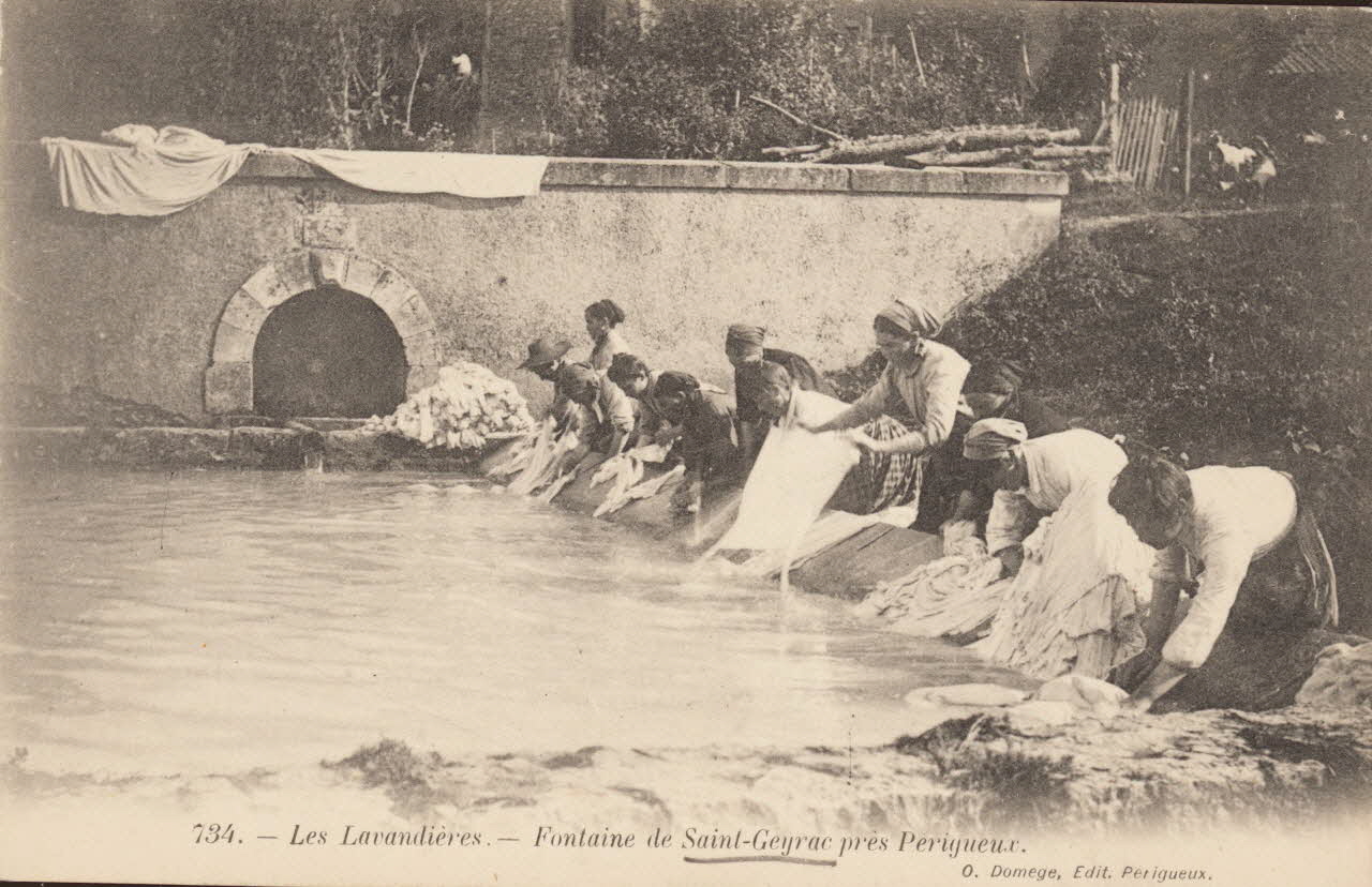 carte postale LES LAVANDIERES Dordogne 1907 015363 Photo
