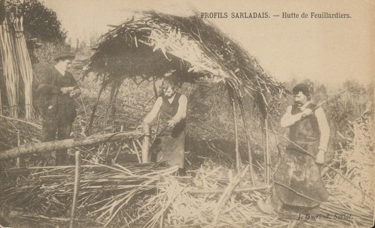 carte postale HUTTE DE FEUILLARDIERS Dordogne 1903-1920 015368 Photo