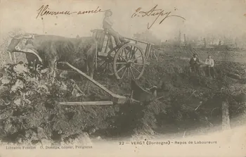 carte postale REPOS DE LABOUREURS Dordogne 1904 015371 Photo