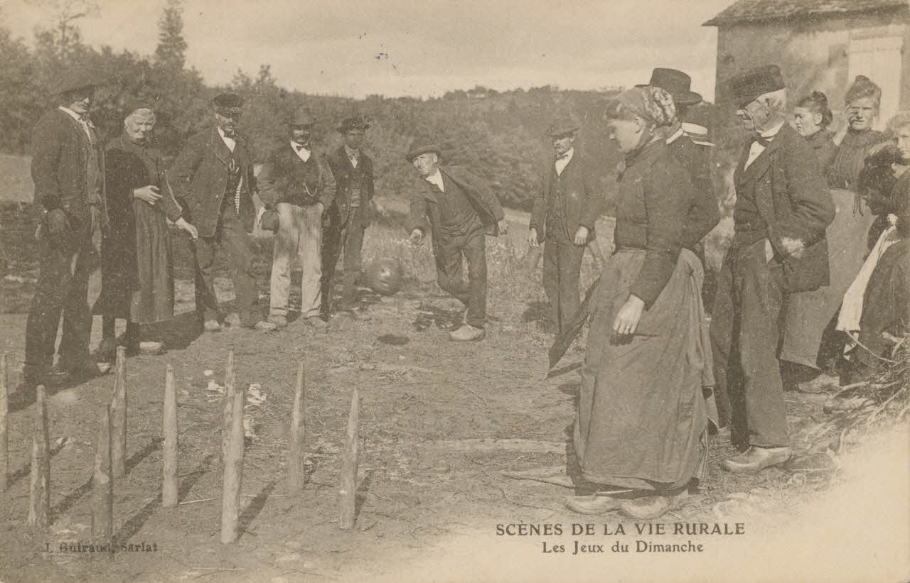 carte postale LES JEUX DU DIMANCHE Dordogne 1903 015372 Photo