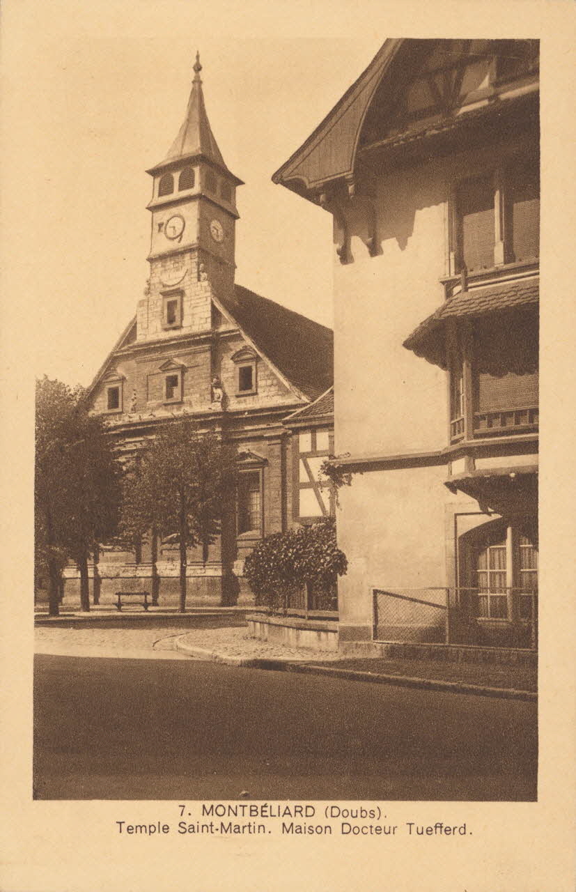 carte postale TEMPLE SAINT-MARTIN. MAISON DOCTEUR TUEFFERD Doubs 1903-1920 015619  Photo