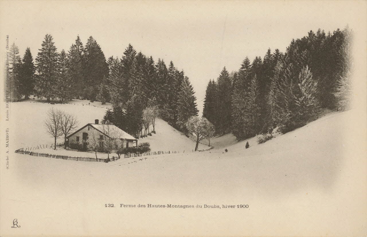 carte postale FERME HAUTES MONTAGNES-DOUBS 1903 015641 Photo
