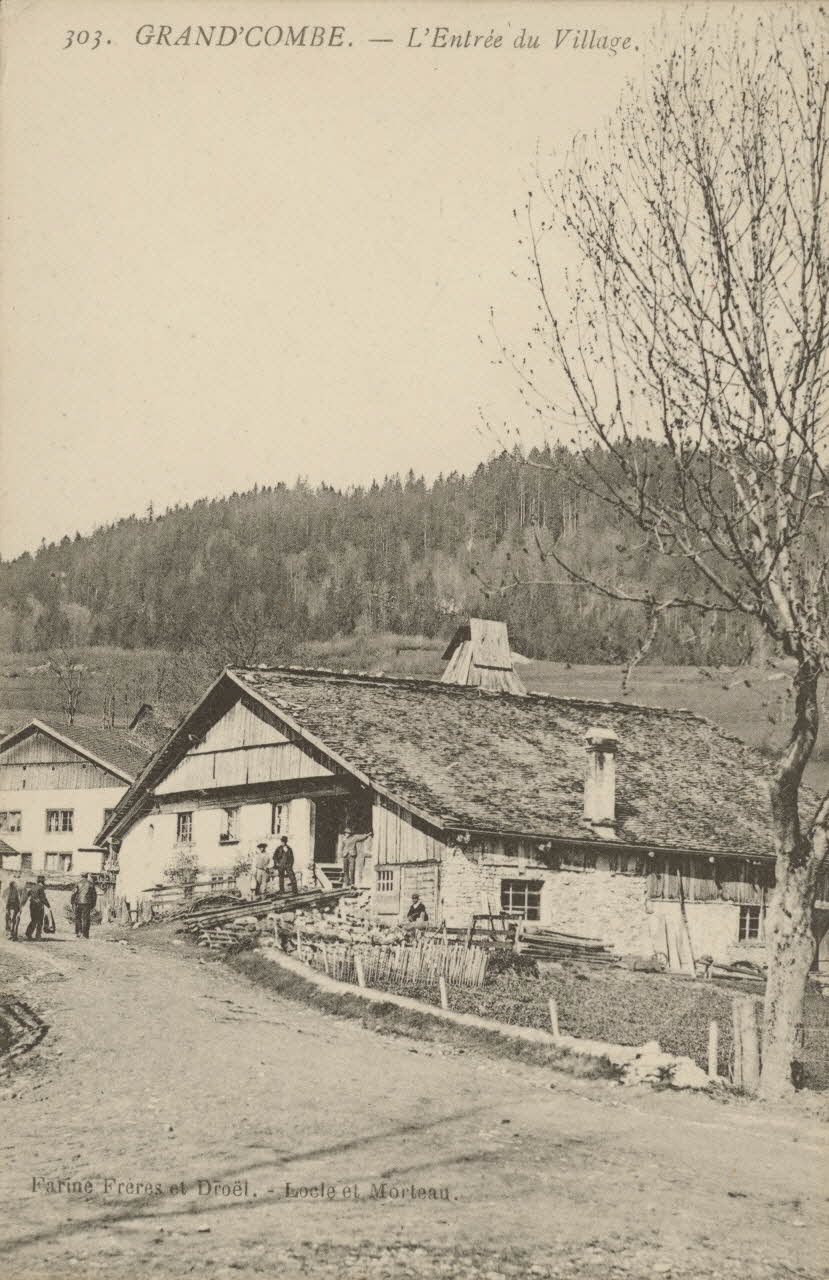 carte postale GRAND'COMBE-ENTREE DU VILLAGE Doubs 1903-1950 015649 Photo